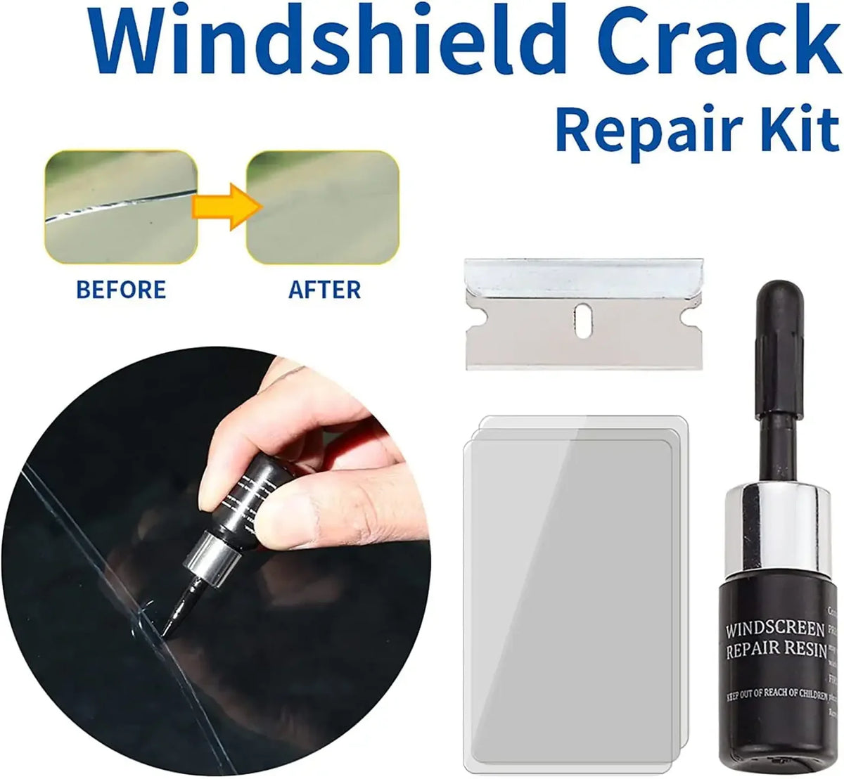 2025 ⏳ Limited-Time Deal 🎉 ClearFix Glass Repair Kit 🚗✨