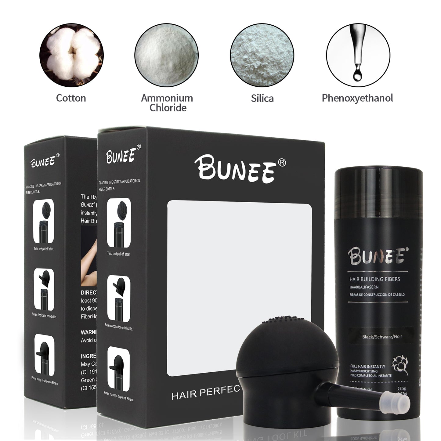 ✨ NEW BUNEE™ Hair FIBER 🖤 - Lasts 10 Days ⏳