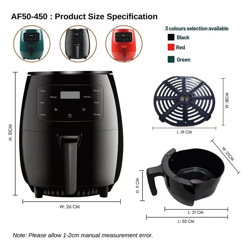49% OFF ✨ New Air Fryer LCD Touch made in Germany 🇩🇪