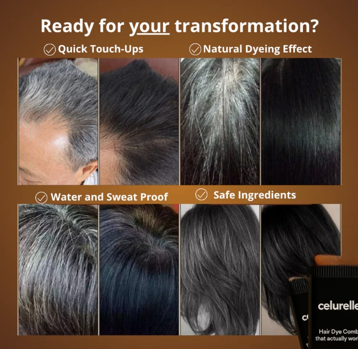 Instant Hair Color Stick with Built-In Comb💎